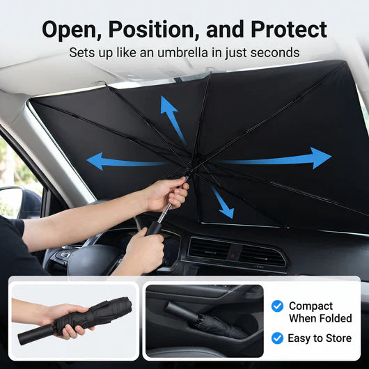 The Windshield Umbrella — Foldable Car Sunshade